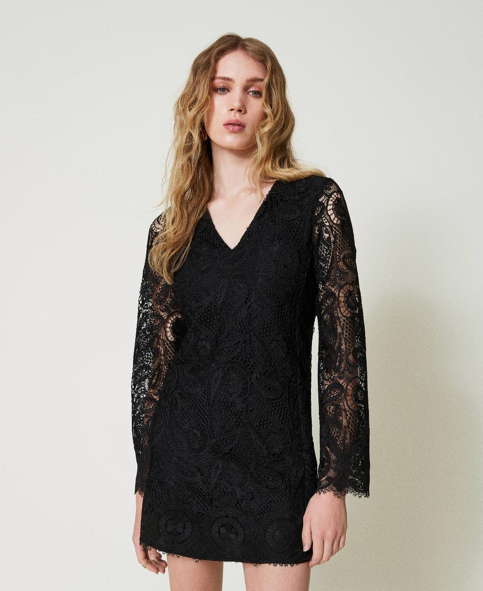 Twin Set Abito corto in pizzo macramè Offerta esclusiva