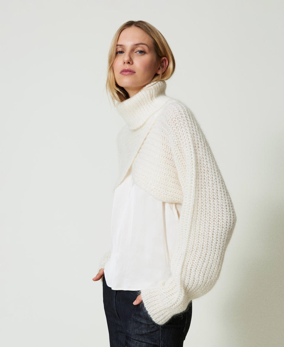 Twin Set Coprispalle in maglia misto mohair Vendita calda