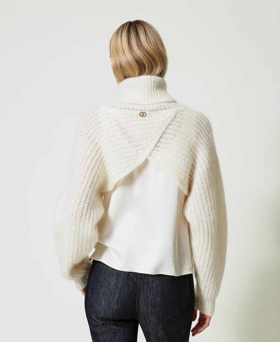Twin Set Coprispalle in maglia misto mohair Vendita calda