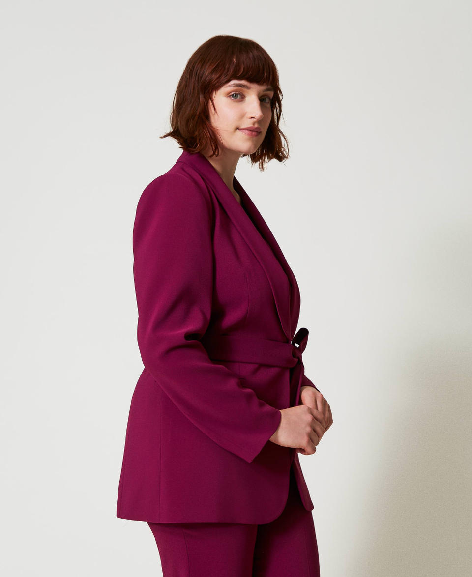 Twin Set Giacca blazer con cintura e catena Oval T Latest fashion