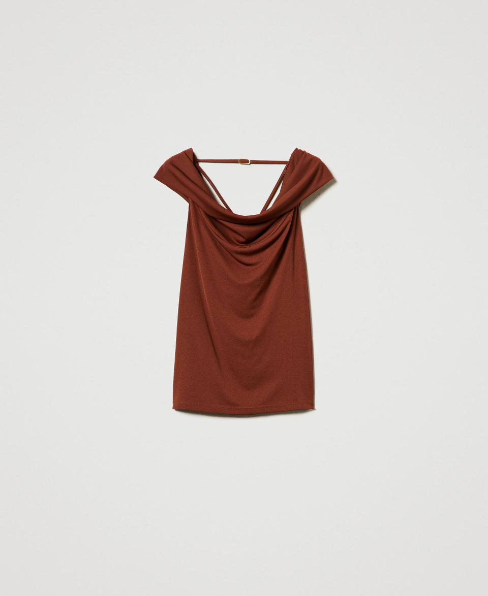 Twin Set Top con collo drappeggiato Offerte esclusive