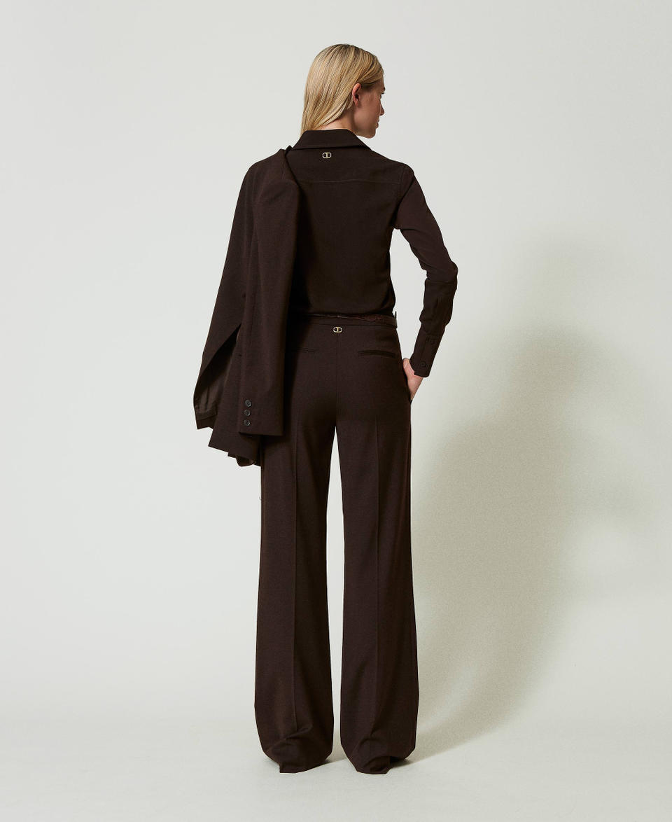 Twin Set Pantaloni a vita alta in lana stretch Comprane uno, ottenene uno gratis