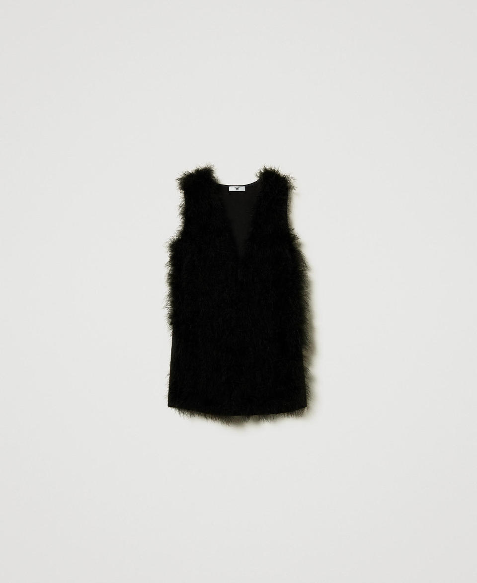 Twin Set Gilet con piume Prezzo basso
