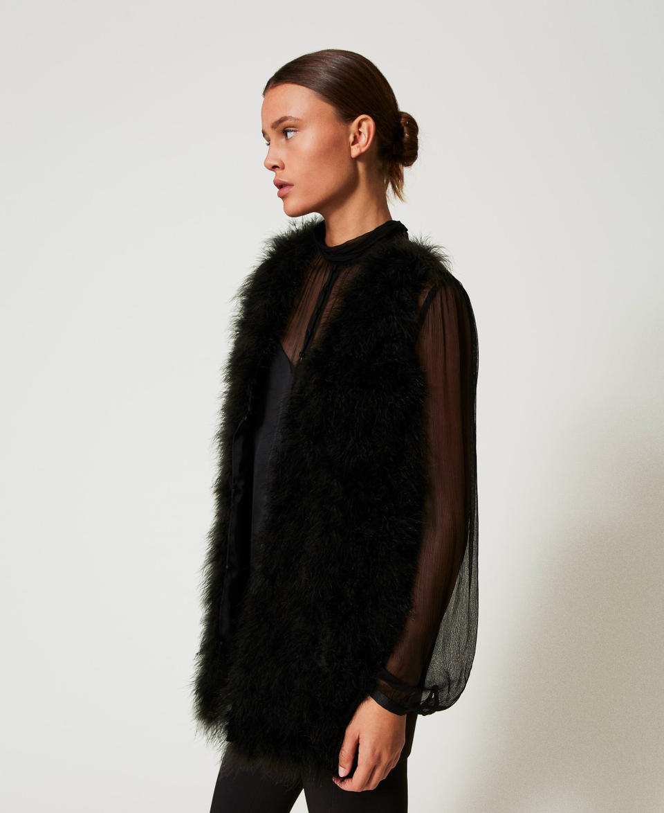Twin Set Gilet con piume Prezzo basso