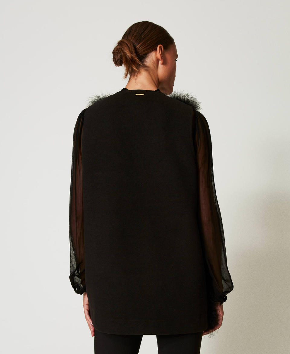 Twin Set Gilet con piume Prezzo basso