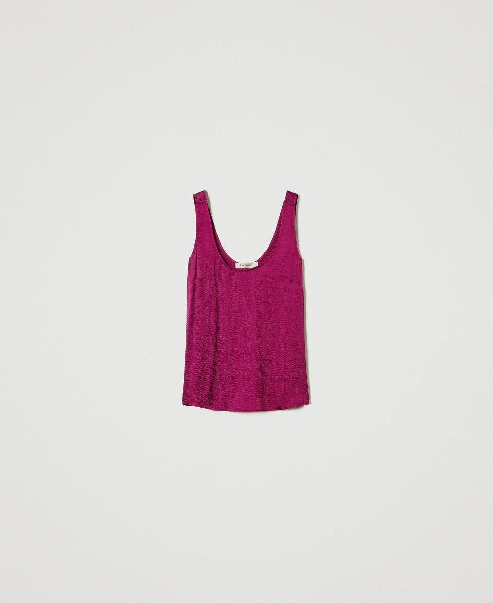 Twin Set Top in raso martellato Ritorno libero