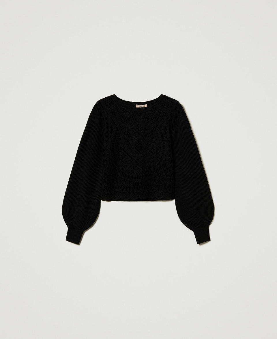 Twin Set Maglia in misto lana crochet Fino al 50% di sconto