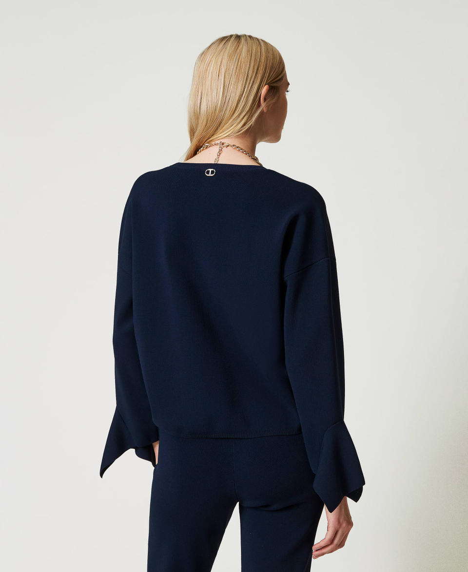 Twin Set Maglia girocollo con volant Only for today