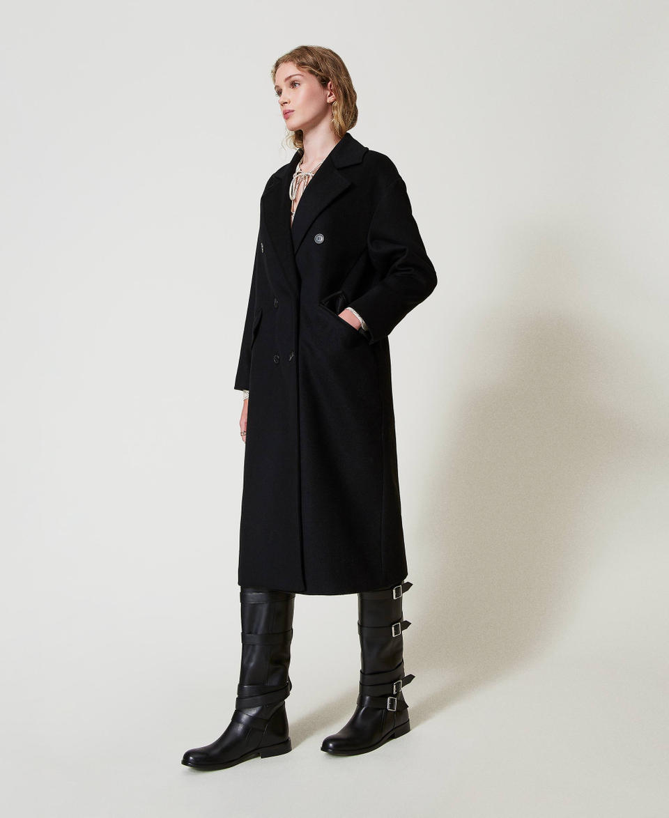 Twin Set Cappotto di linea morbida in misto lana Officina