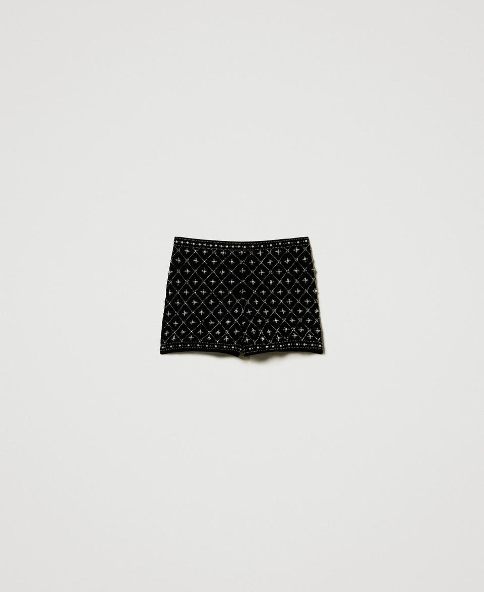 Twin Set Shorts in velluto ricamato Limitato a 3 giorni
