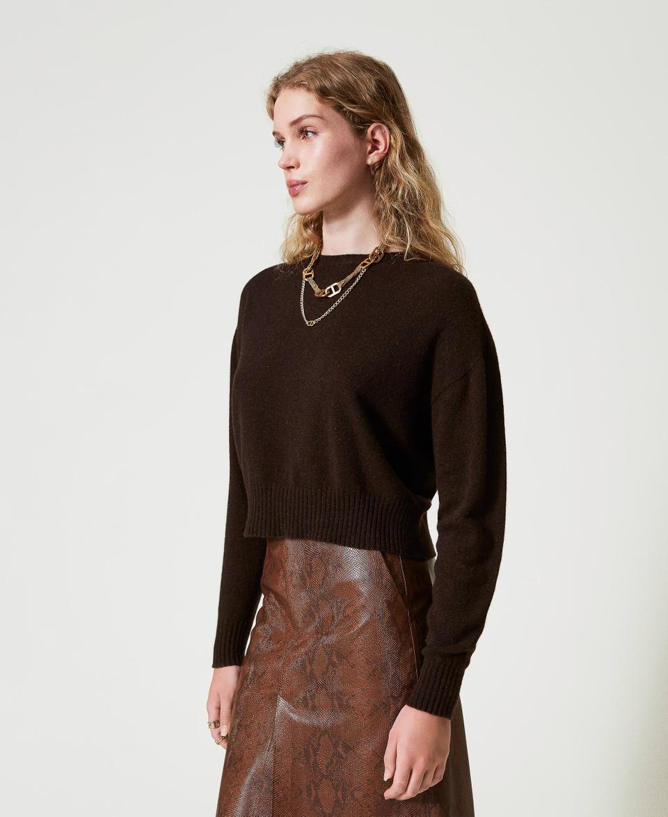 Twin Set Maglia girocollo in eco-cashmere In vendita