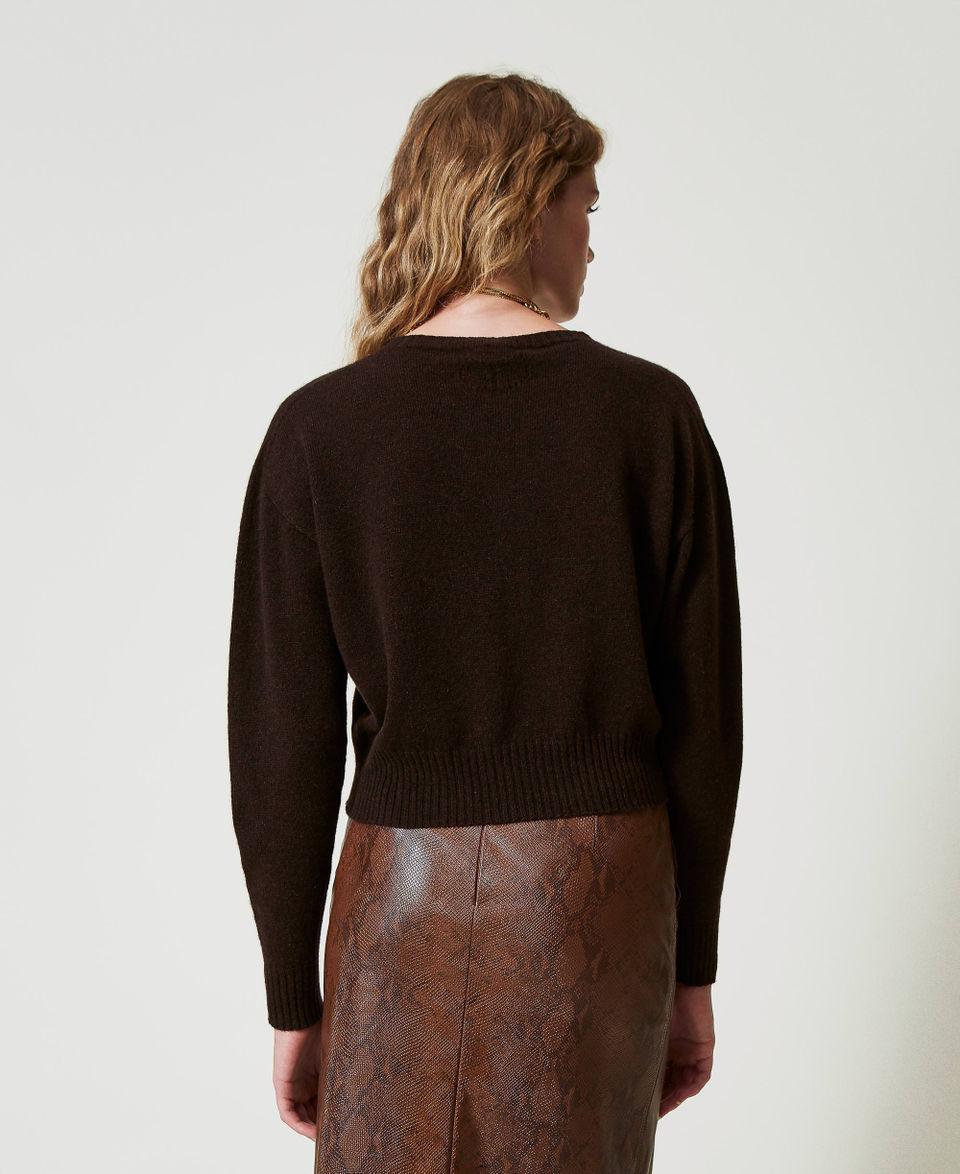 Twin Set Maglia girocollo in eco-cashmere In vendita
