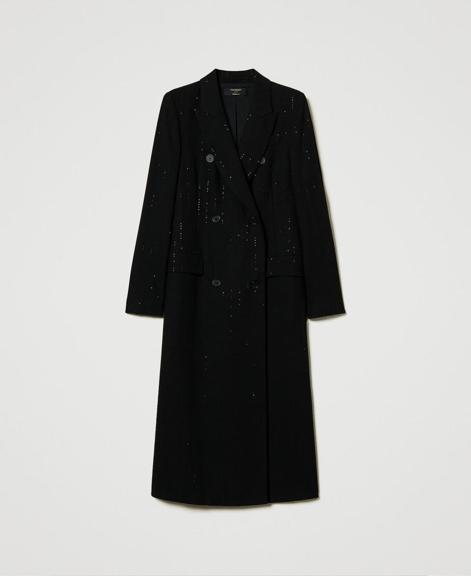 Twin Set Cappotto in panno con paillettes Duty-free