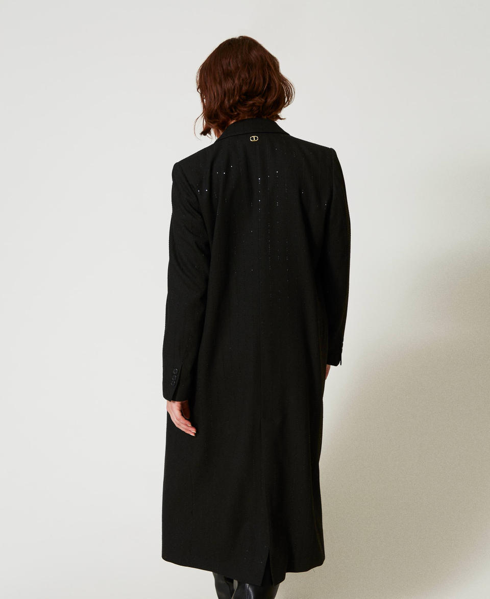 Twin Set Cappotto in panno con paillettes Duty-free