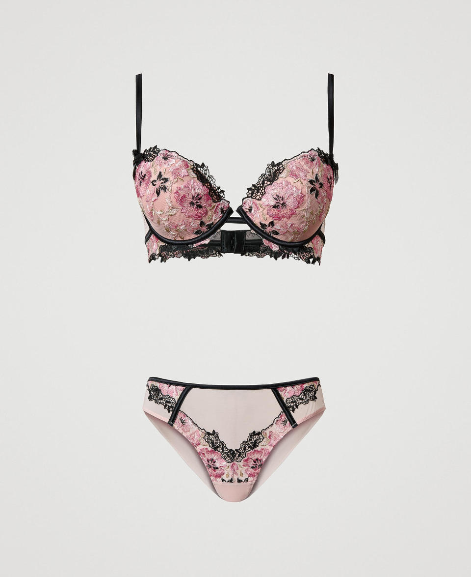 Twin Set Reggiseno push-up e slip con ricamo 2025