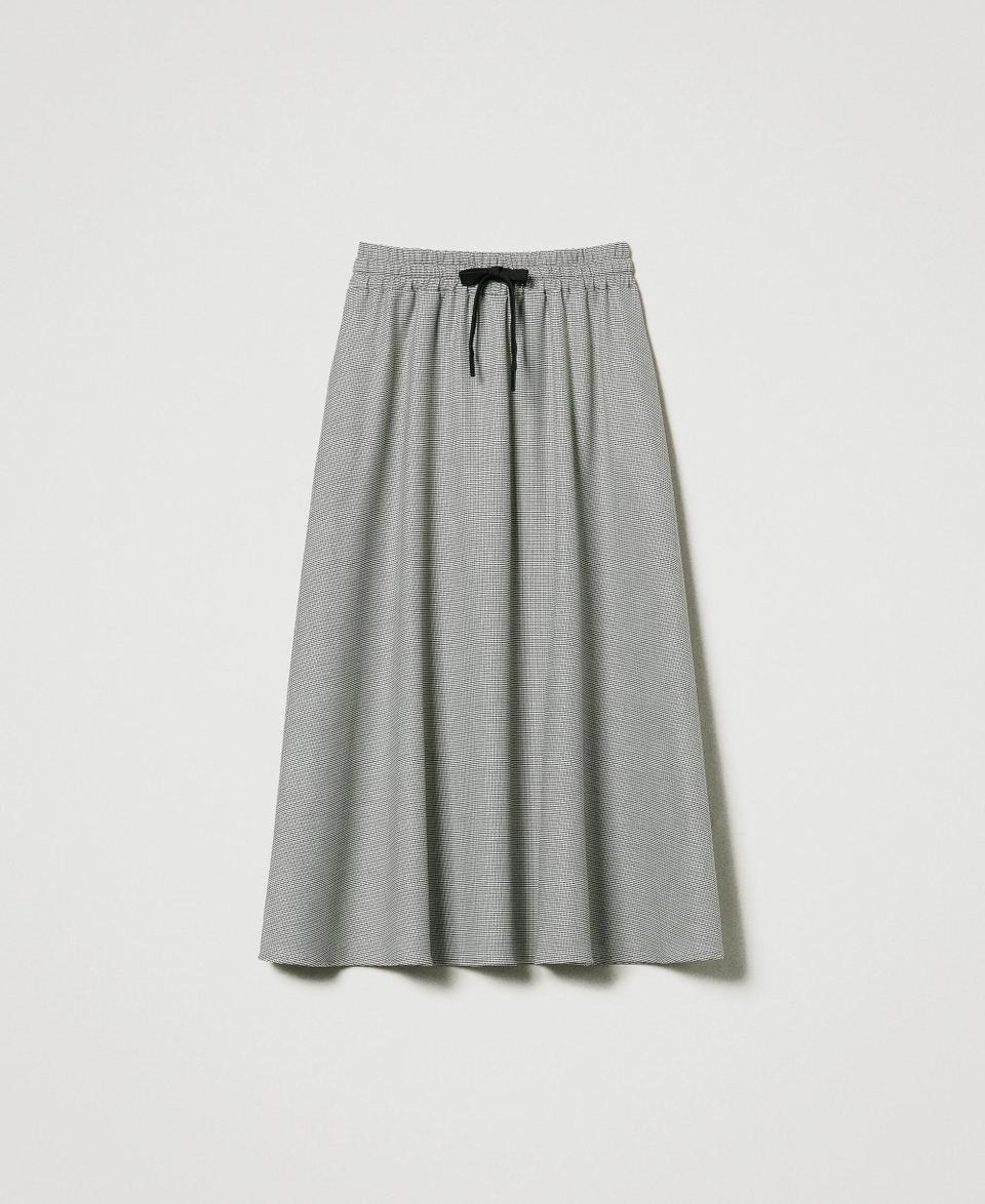 Twin Set Gonna longuette in pied de poule Nuovo