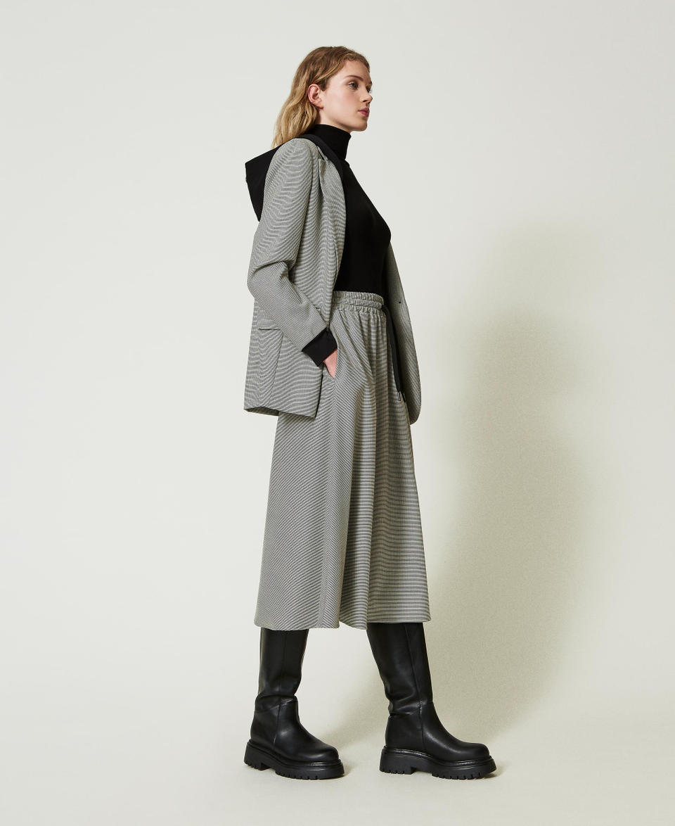 Twin Set Gonna longuette in pied de poule Nuovo