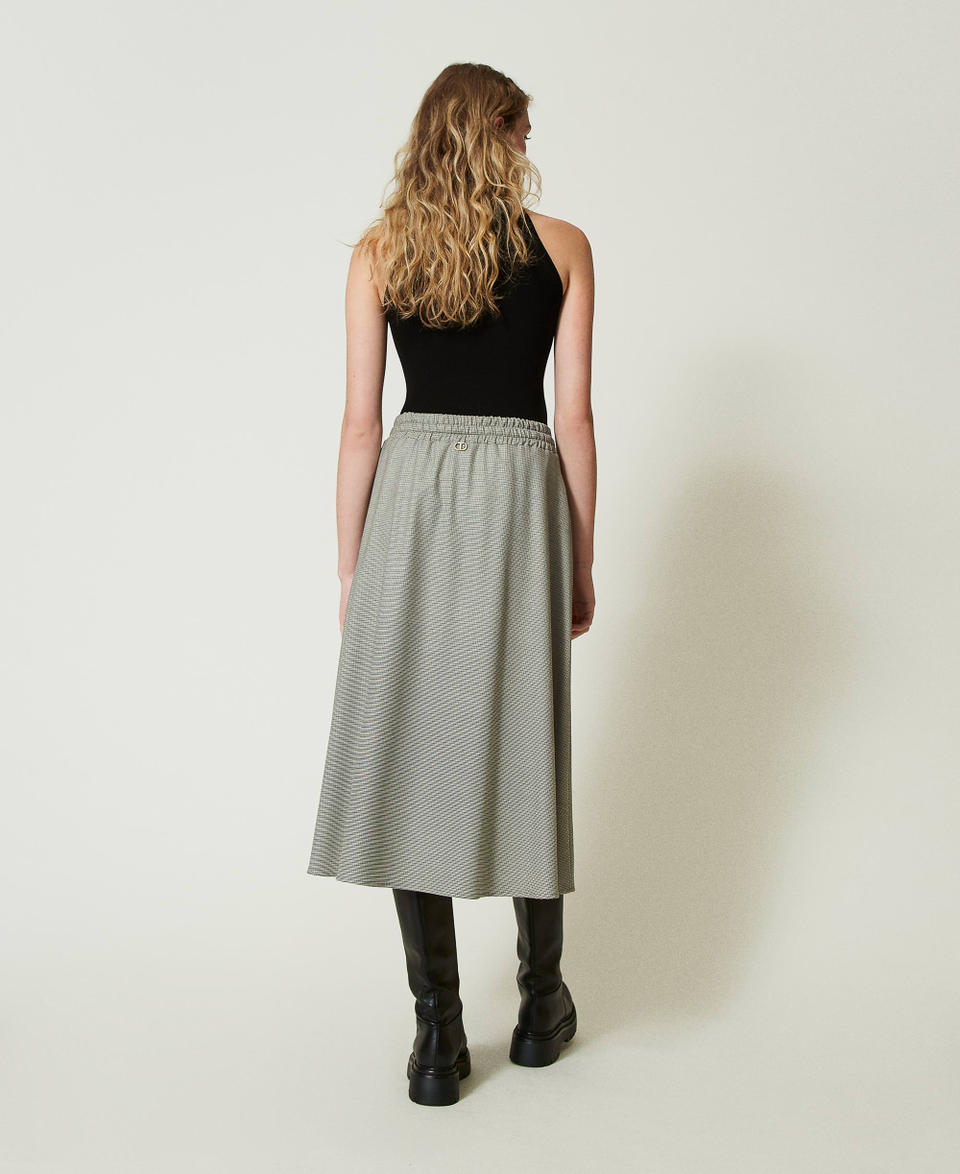 Twin Set Gonna longuette in pied de poule Nuovo