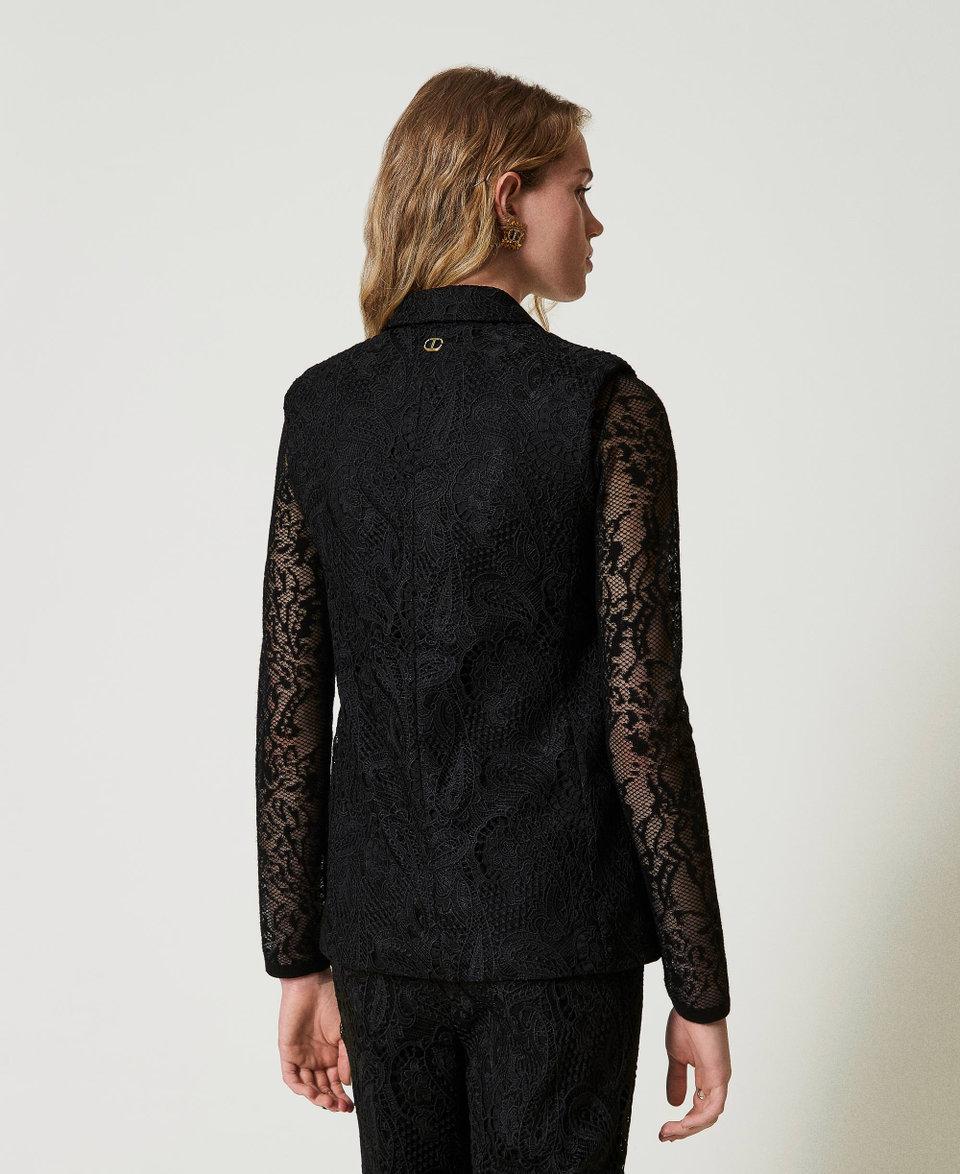 Twin Set Gilet doppiopetto in pizzo macramè Soddisfazione Garantita
