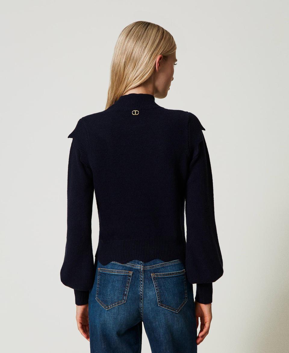 Twin Set Maglia in lana e cashmere con smerli Novità