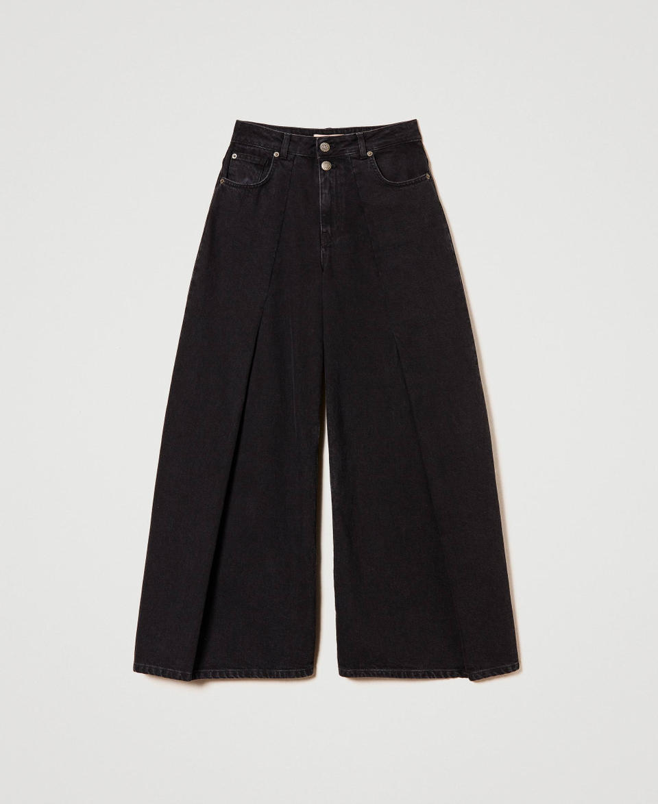 Twin Set Jeans cropped con doppi bottoni In Vendita