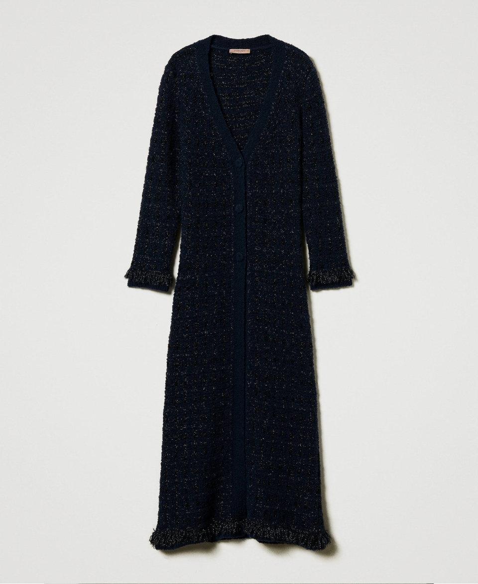 Twin Set Cardigan lungo jacquard check Vendita Calda