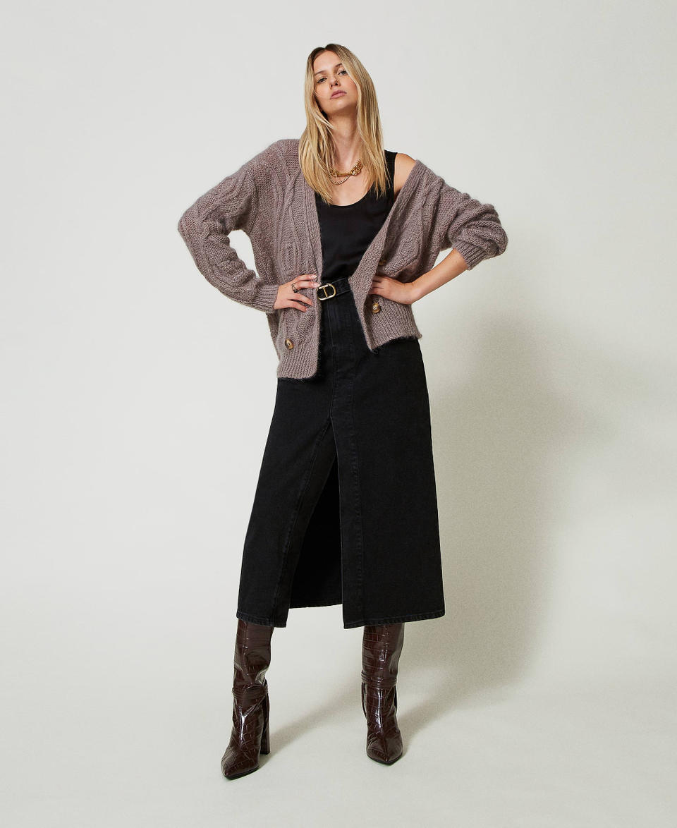 Twin Set Cardigan doppiopetto in misto mohair Vendita Economica