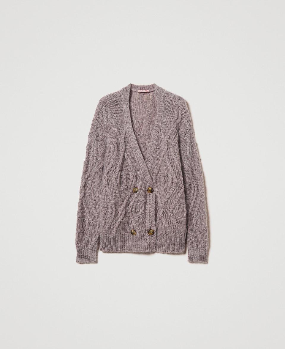 Twin Set Cardigan doppiopetto in misto mohair Vendita Economica
