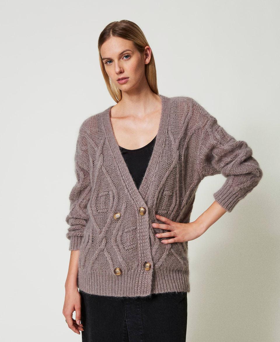 Twin Set Cardigan doppiopetto in misto mohair Vendita Economica