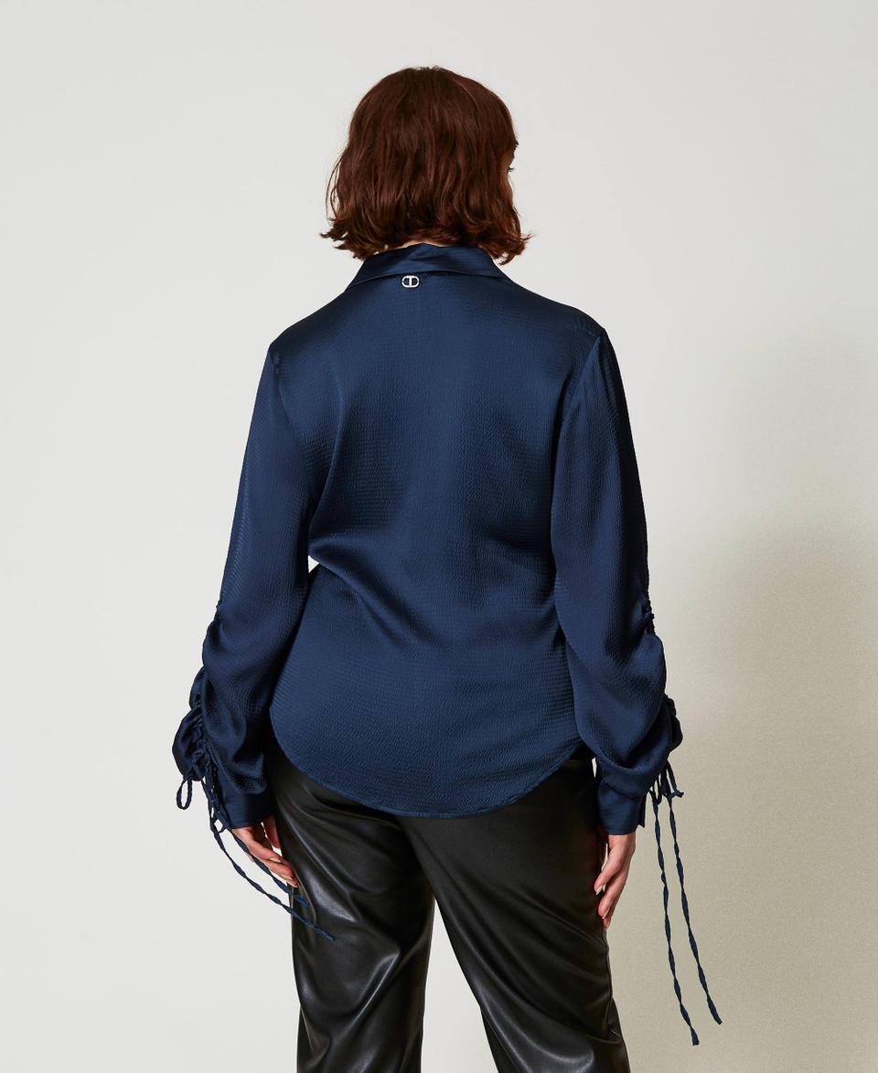 Twin Set Camicia in raso martellato con oblò Grande vendita