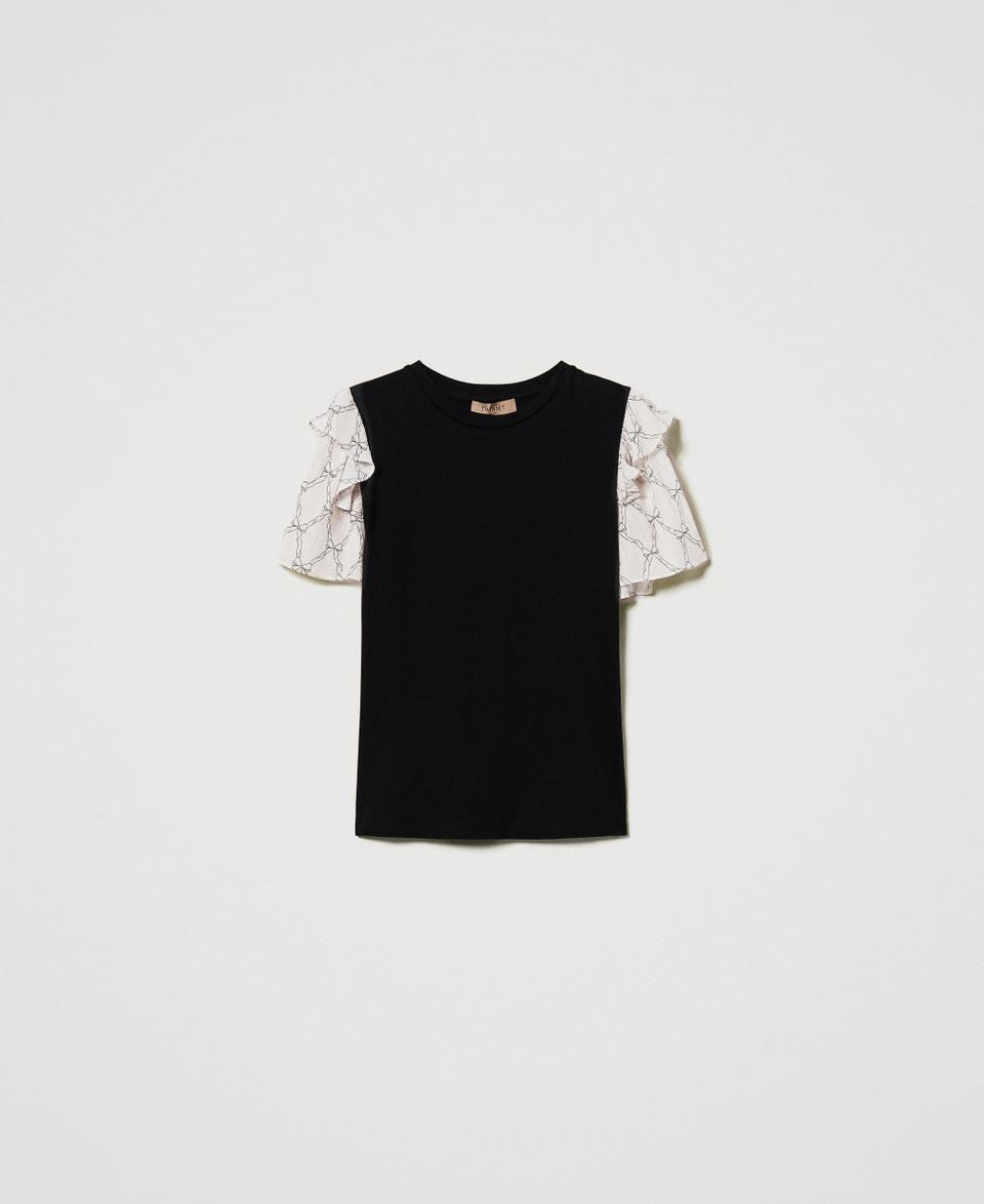 Twin Set T-shirt con maniche in creponne Fornitura limitata