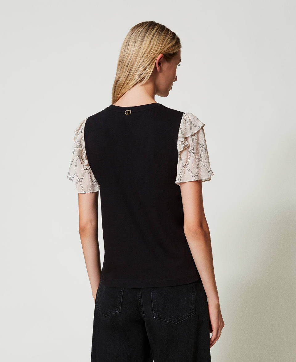Twin Set T-shirt con maniche in creponne Fornitura limitata
