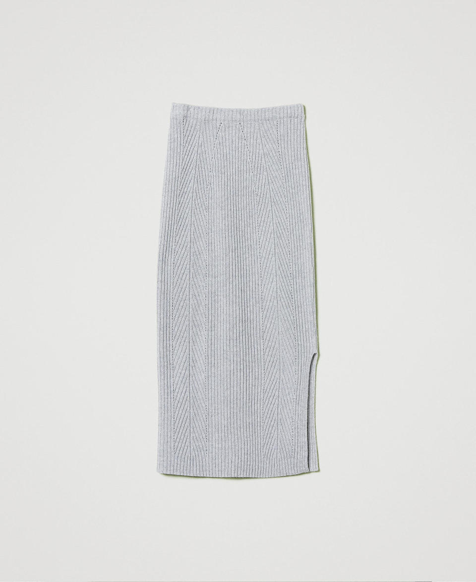 Twin Set Gonna longuette in maglia misto lana e lurex Offerta esclusiva