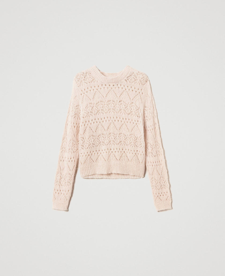 Twin Set Maglia in misto mohair mix di punti Black Friday