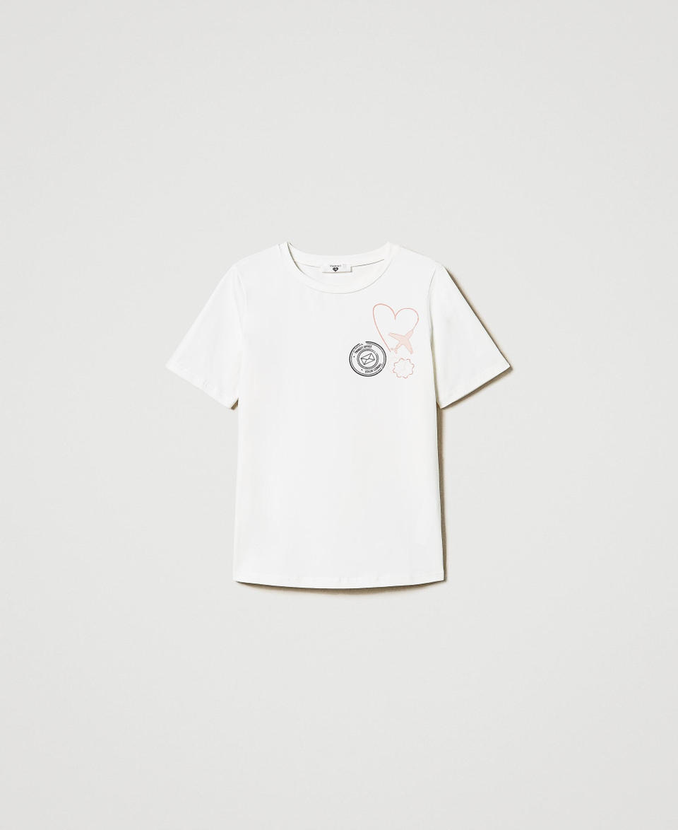 Twin Set T-shirt regular con stampa glitter Offerta natalizia