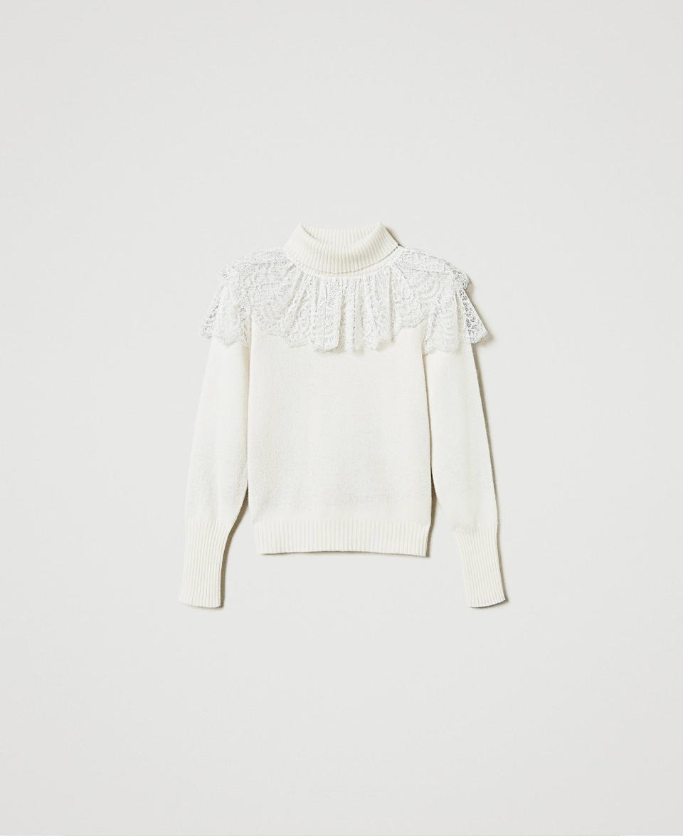 Twin Set Maglia dolcevita in lana e cashmere Offerta Pasqua