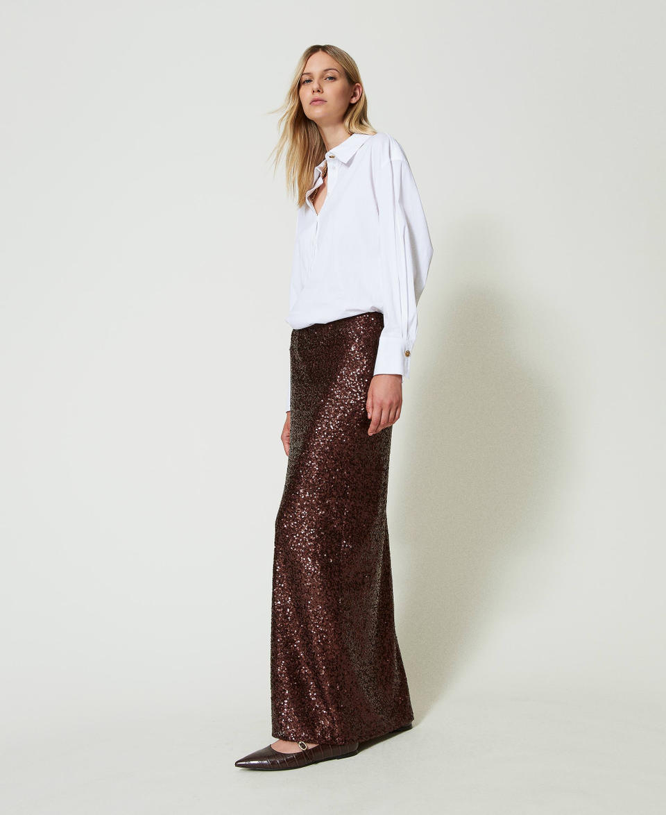 Twin Set Gonna lunga in full paillettes Latest fashion