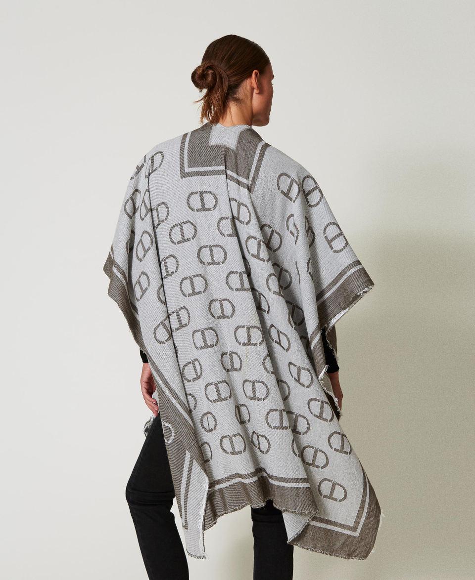 Twin Set Poncho jacquard con Oval T Lightning offer