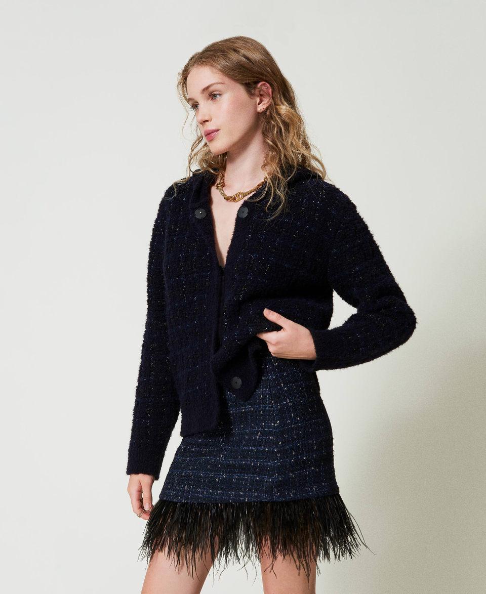 Twin Set Minigonna bouclé con piume Nuovi prodotti