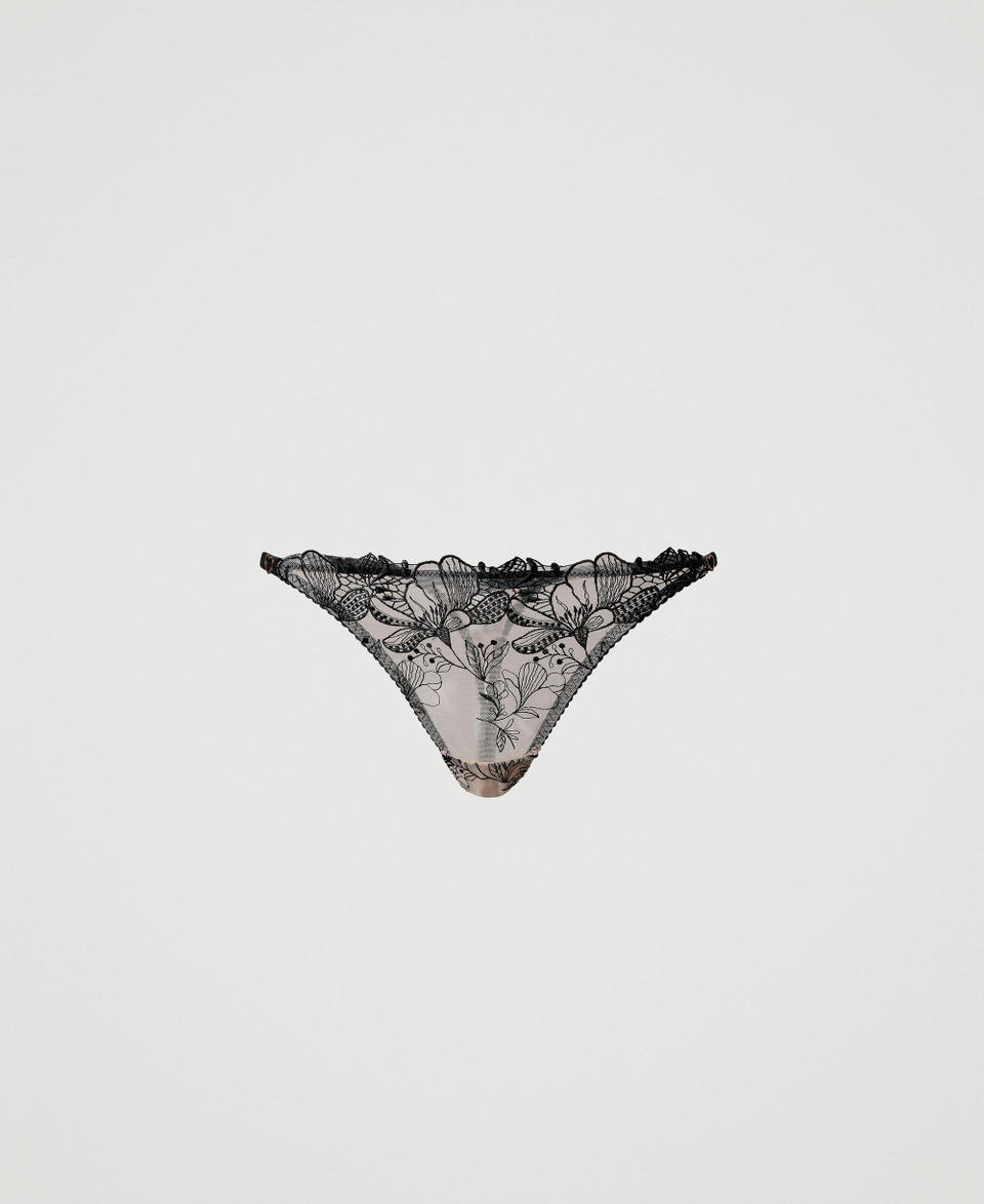 Twin Set Slip perizoma in tulle ricamato Offerte stagionali