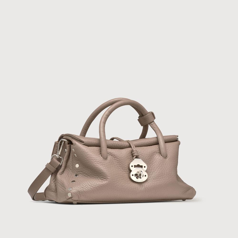 ﻿Zanellato BORSA DOTTA® SMALL IN PELLE MARTELLATA GREY CENERINO | Zanellato Saldi Di Fabbrica