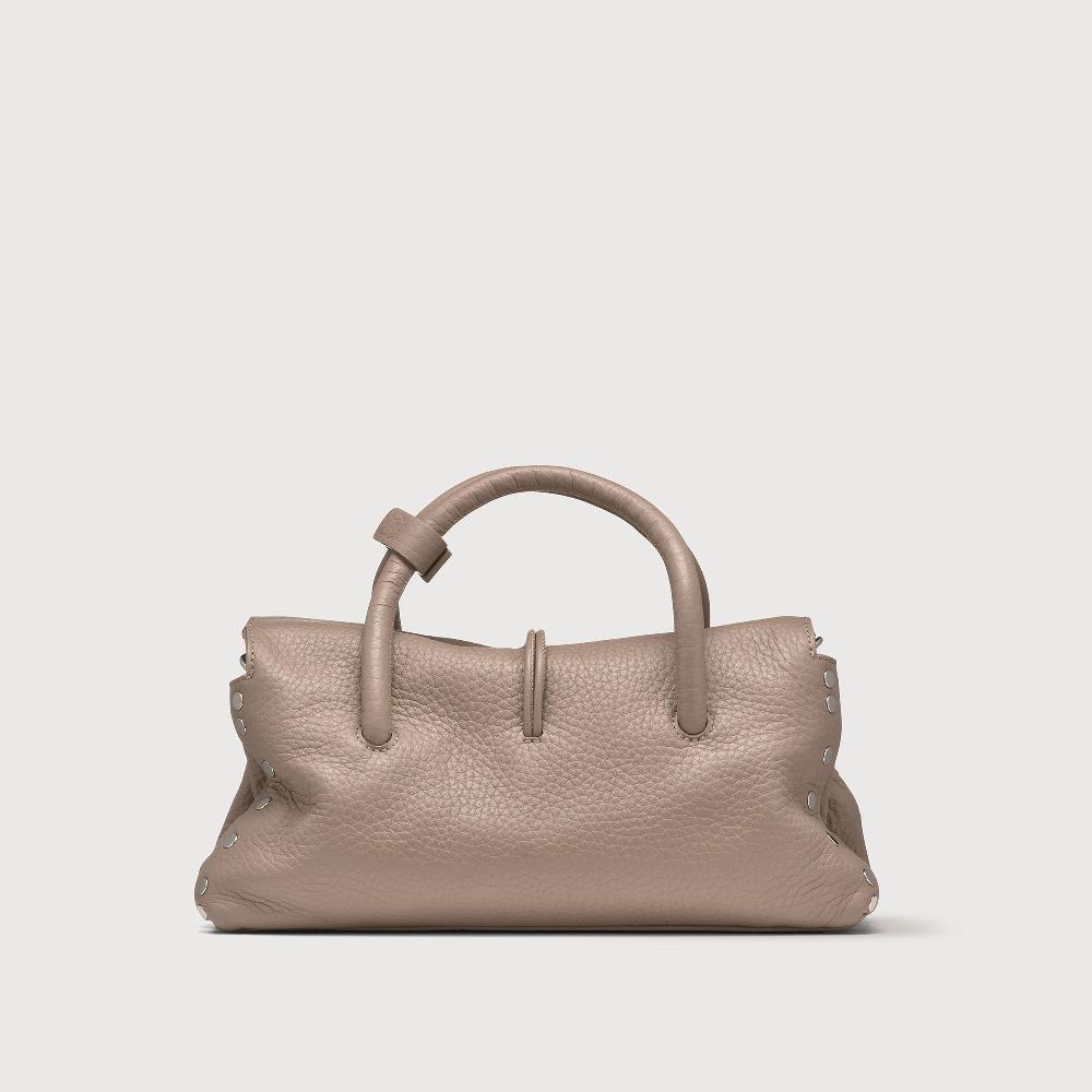 ﻿Zanellato BORSA DOTTA® SMALL IN PELLE MARTELLATA GREY CENERINO | Zanellato Saldi Di Fabbrica
