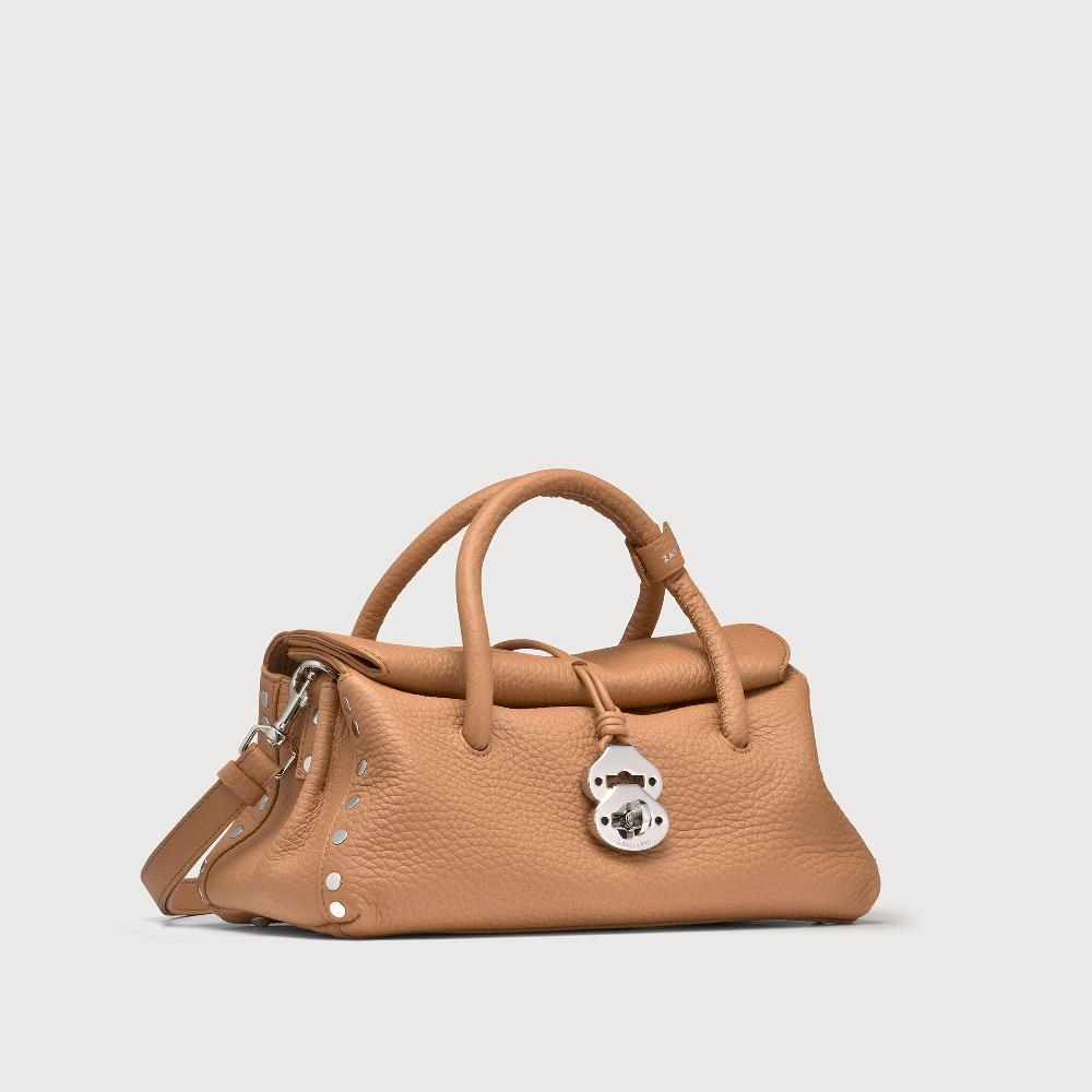 Zanellato BORSA DOTTA® SMALL IN PELLE MARTELLATA BROWN AMARETTO | Zanellato I Più Venduti
