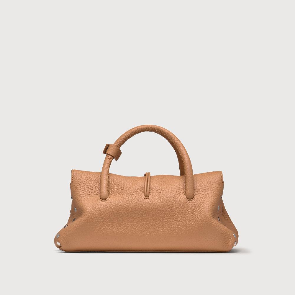 Zanellato BORSA DOTTA® SMALL IN PELLE MARTELLATA BROWN AMARETTO | Zanellato I Più Venduti