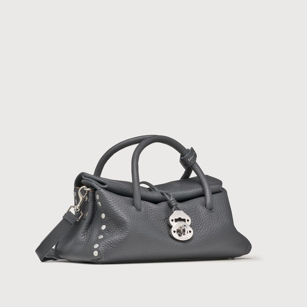 Zanellato BORSA DOTTA® SMALL IN PELLE MARTELLATA GREY STROMBOLI | Zanellato In Saldo