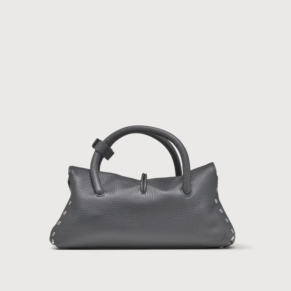 Zanellato BORSA DOTTA® SMALL IN PELLE MARTELLATA GREY STROMBOLI | Zanellato In Saldo