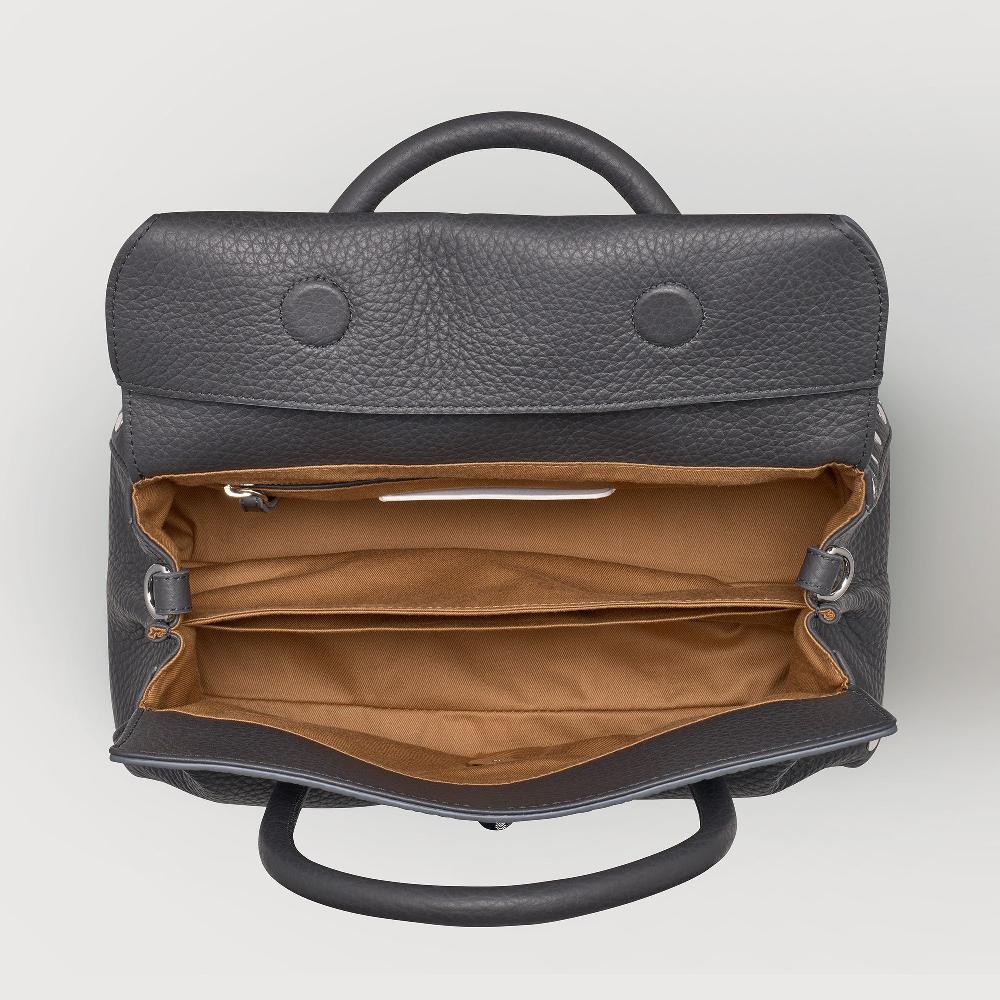 Zanellato BORSA DOTTA® SMALL IN PELLE MARTELLATA GREY STROMBOLI | Zanellato In Saldo