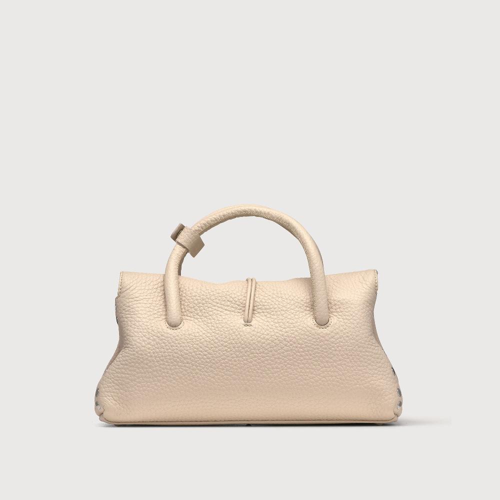 Zanellato BORSA DOTTA® SMALL IN PELLE MARTELLATA WHITE ALABASTRO | Zanellato Moda
