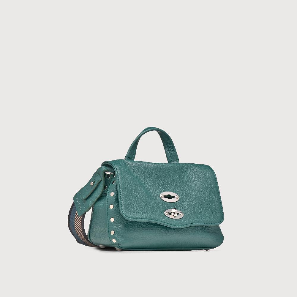 Zanellato BORSA POSTINA® BABY IN PELLE MARTELLATA GREEN ACCA | Zanellato Italia