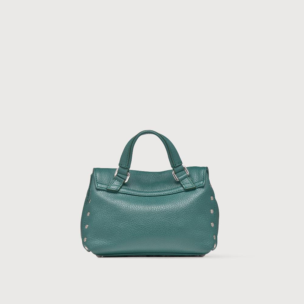 Zanellato BORSA POSTINA® BABY IN PELLE MARTELLATA GREEN ACCA | Zanellato Italia
